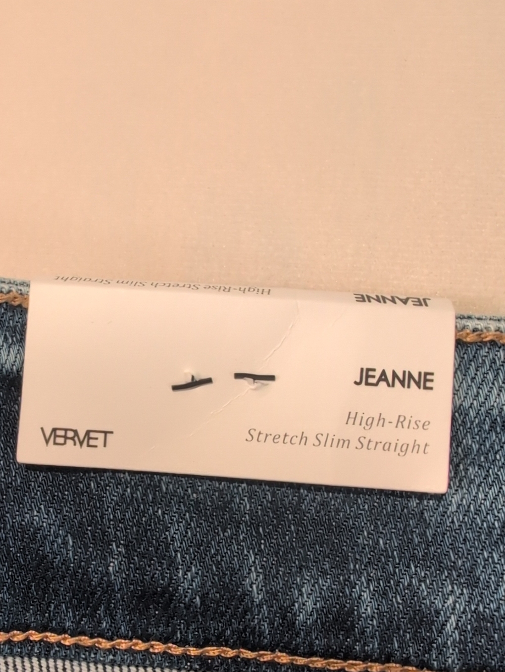 Vervet Jeanne High-Rise Stretch Slim Straight Jeans Acid Wash Size 32 - Picture 2 of 15